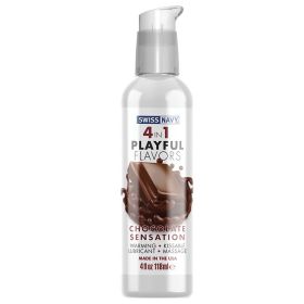 Swiss Navy 4 In 1 Playful Flavors-Chocolate Sensation 4oz